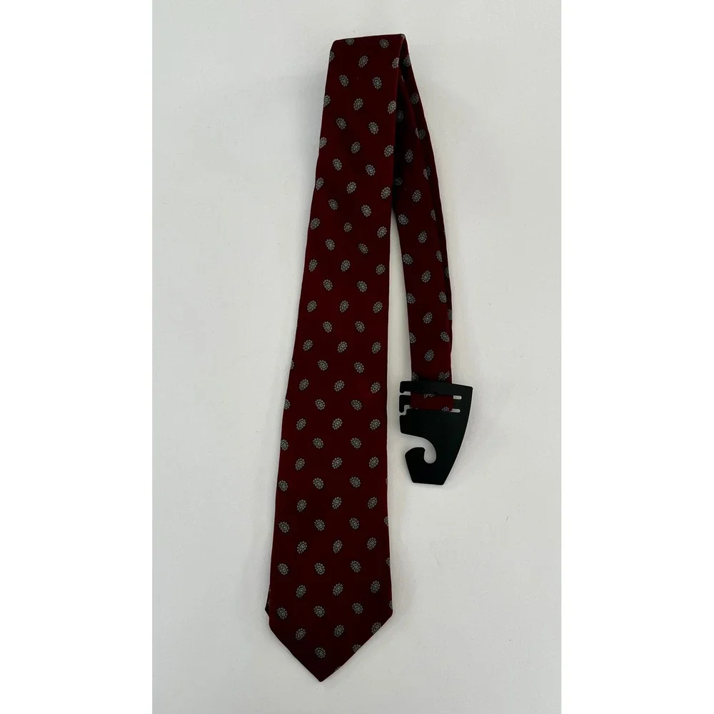 Robert Talbott Redwoode Ross Mens Silk Tie Burgundy Paisley Medallion Hand Sewn